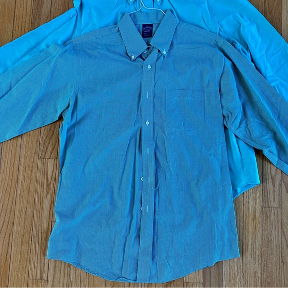 2 Brooks Brothers Large Mens Button ups green - Picture 2 of 6